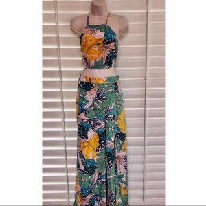 Forever 21 Matching Crop Top and Pants Set